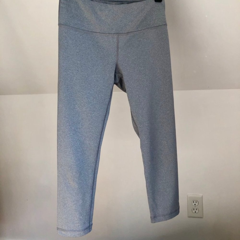 Silver cropped leggings